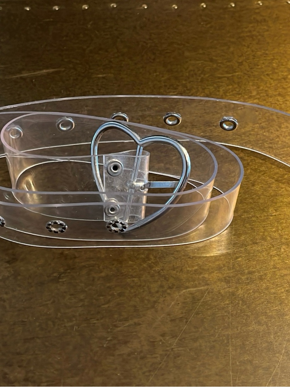 Y2K Heart Shaped Buckle With Clear Jelly Belt